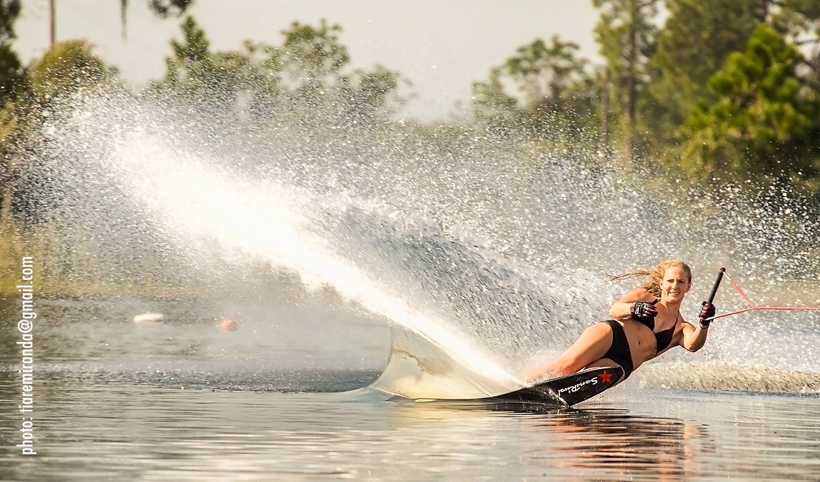 SansRival watersport water ski mono ski black woman SansRival Online Shop Waterski